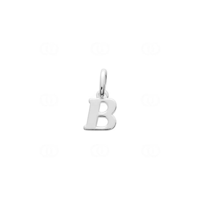 Pendentif Argent 925 rhodié, Lettre B Pendentif Argent 925 rhodié, Lettre B - 316527.B