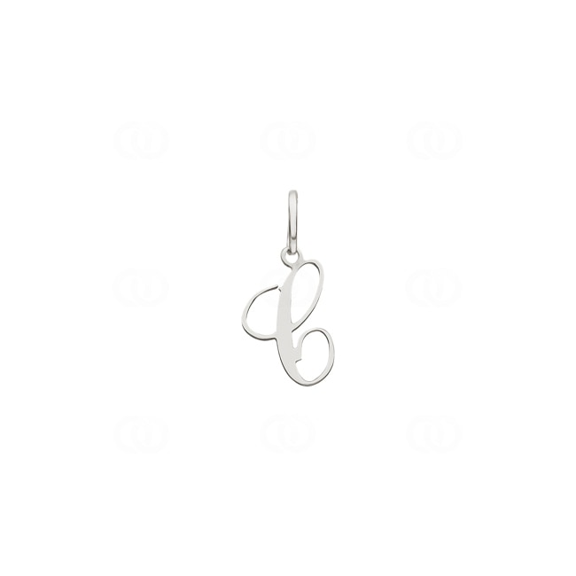 Pendentif Argent 925 rhodié, Lettre C Pendentif Argent 925 rhodié, Lettre C - 336185.C