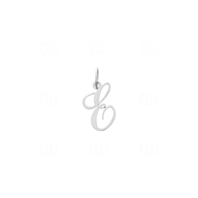 Pendentif argent 925 rhodié Lettre E - 336185.E