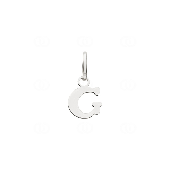 Pendentif argent 925 rhodié Lettre G - 316527.G