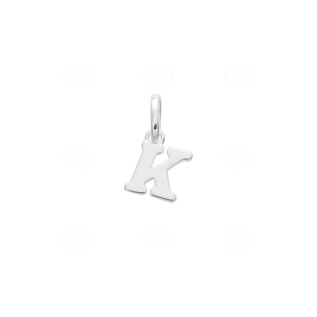 Pendant 925 Silver rhodium-plated Letter K - 316527.K