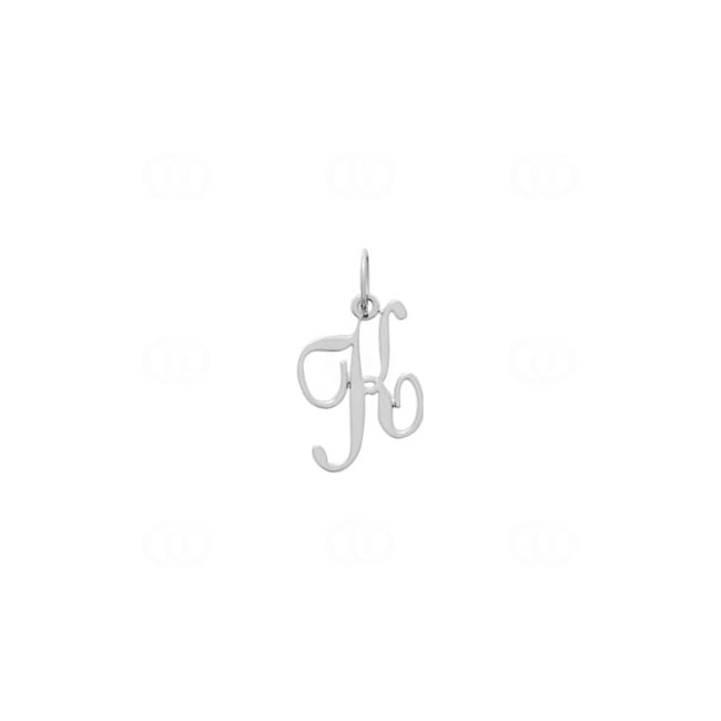 Pendentif argent 925 rhodié Lettre K - 336185.K