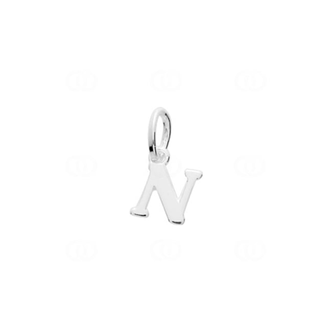 Anhänger 925 Silber rhodiniert Buchstabe N - 316527.N