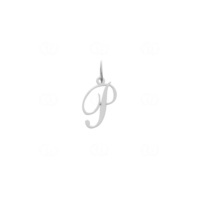 Pendant 925 Silver rhodium-plated Letter P - 336185.P