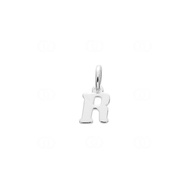 Pendentif Argent 925 rhodié, Lettre R Pendentif Argent 925 rhodié, Lettre R - 316527.R