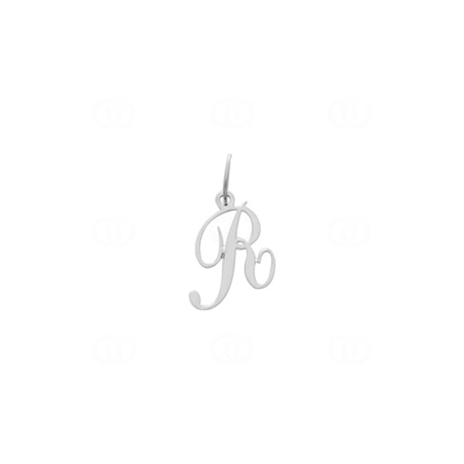Pendentif argent 925 rhodié Lettre R - 336185.R