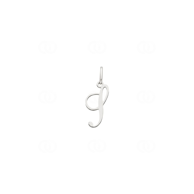 Pendant 925 Silver rhodium-plated Letter S - 336185.S