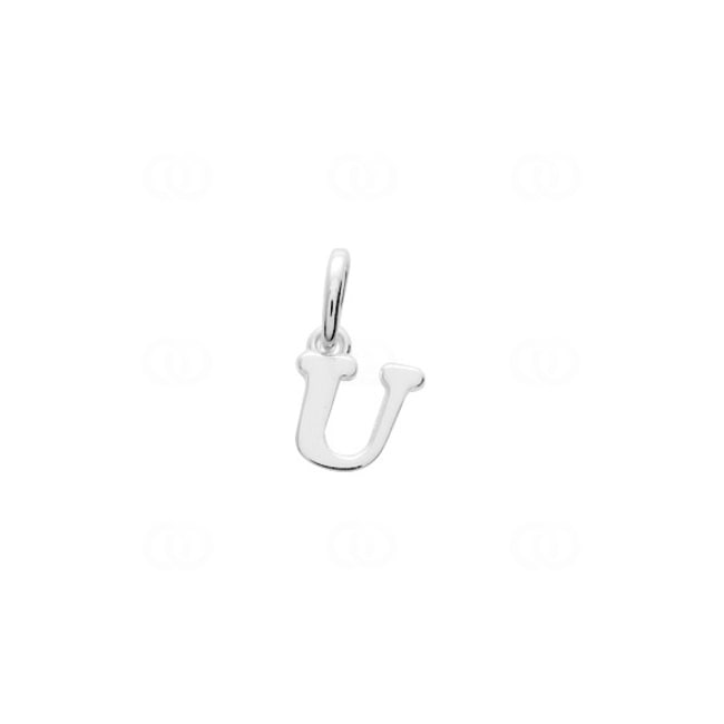 Pendant 925 Silver rhodium-plated, Letter U - 316527.U