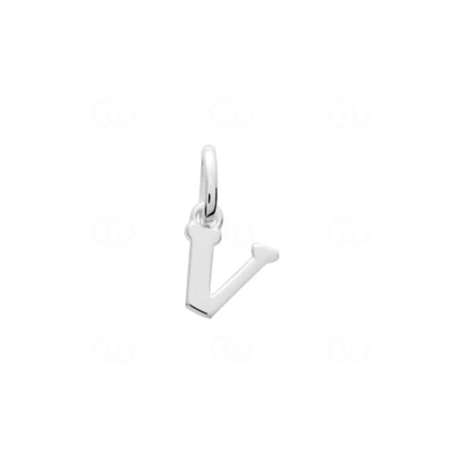 Pendentif argent 925 rhodié Lettre V - 316527.V