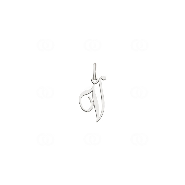Pendant 925 Silver rhodium-plated Letter V - 336185.V