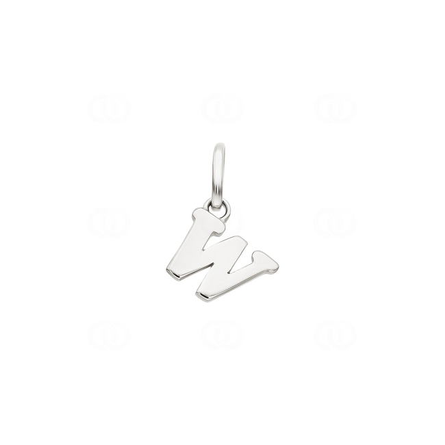Pendant 925 Silver rhodium-plated, Letter W - 316527.W