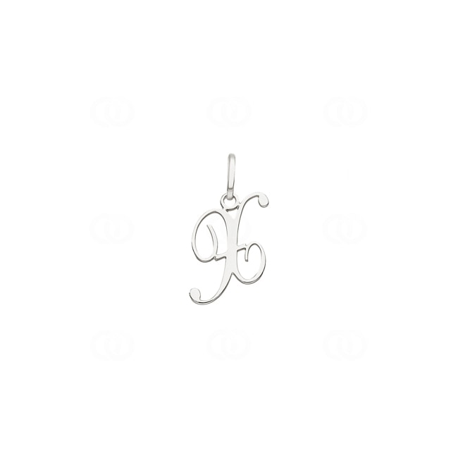Pendentif Argent 925 rhodié, Lettre X - 336185.X
