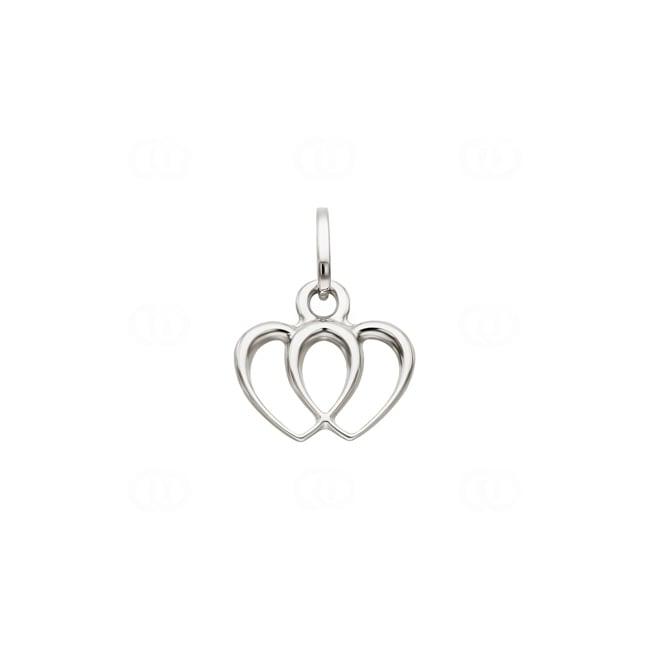 Anhänger 925 Silber rhodiniert, Herzen - 316015