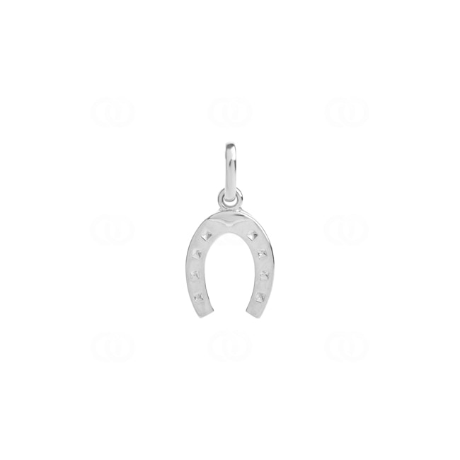 Pendentif Argent 925 rhodié, Fer à cheval - 336263
