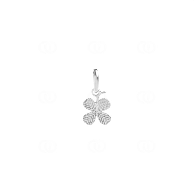 Pendentif argent 925 rhodié Trèfle - 306090