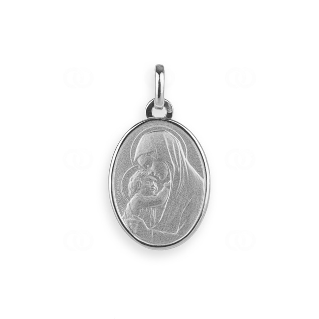 Anhänger 925 Silber rhodiniert, Madonna mit Kind - 336178