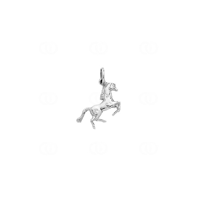 Pendant 925 Silver rhodium-plated, Horse - 336212