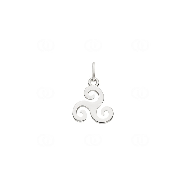 Pendentif argent 925 rhodié Triskèle - 306172