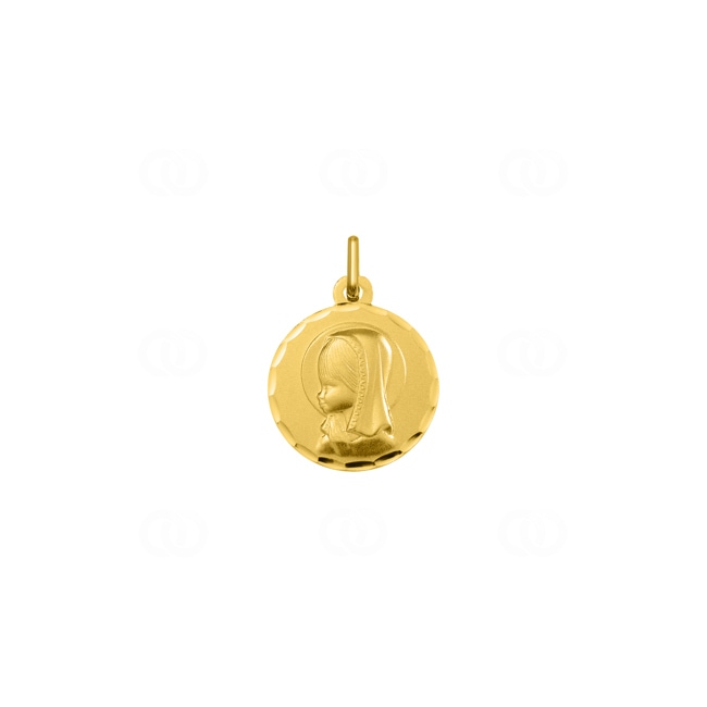 Anhänger rund 375/9 K Gelbgold Jungfrau Maria - 9KAY3103