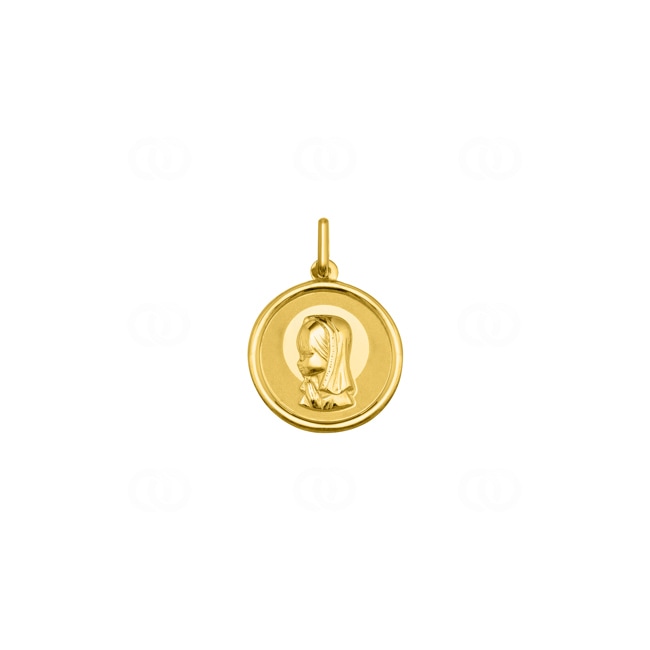 119617 | Pendant round 375/9 K Yellow Gold Virgin Mary