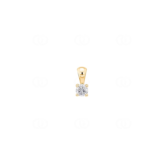 Pendentif solitaire or jaune 750/18 ct avec diamant 0.30ct. H/si - 3.116.20