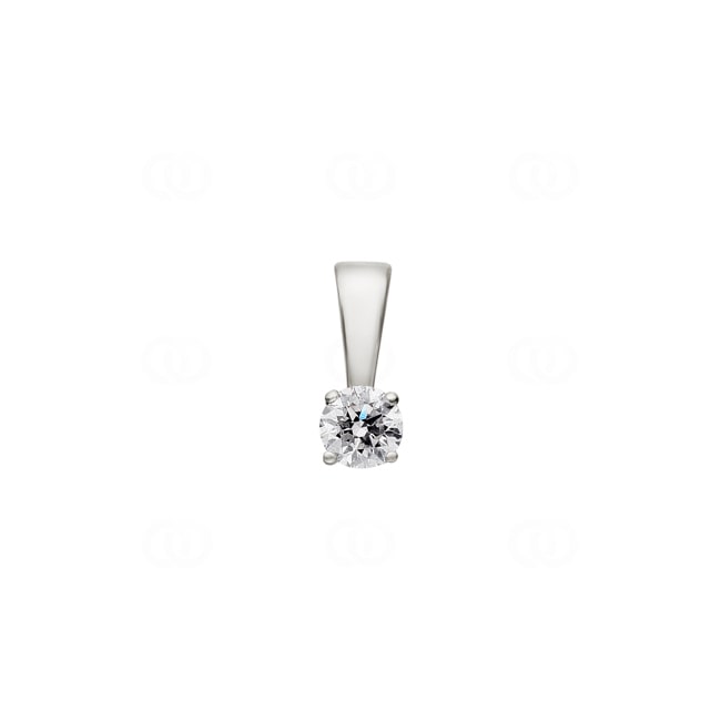 Anhänger Solitär 750/18 K Weissgold mit Diamant 0.10ct. H/si - 3.178.21
