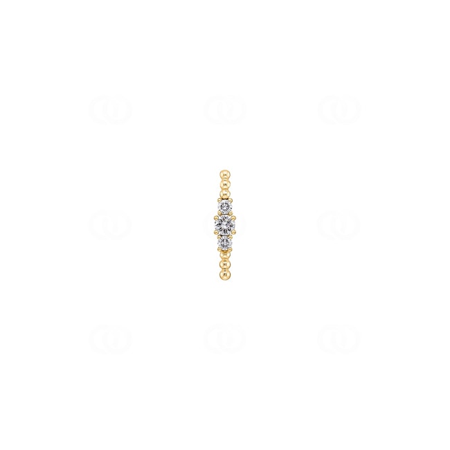 Anhänger Trilogie 750/18 K Gelbgold mit Diamanten 0.24 ct H/si - AN-73383-GG