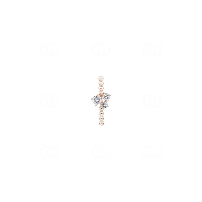 Trilogy Pendant 750/18 K Rose Gold with Diamonds 0.23 ct H/si - AN-73369-RG
