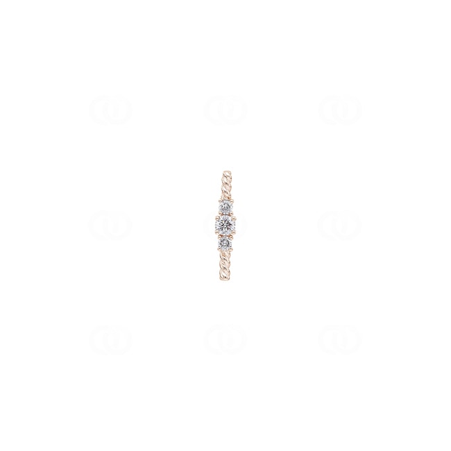 Anhänger Trilogie 750/18 K Roségold mit Diamanten 0.24 ct H/si - AN-73364-RG