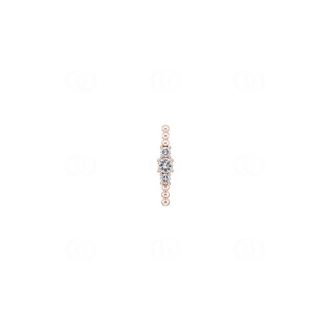 Anhänger Trilogie 750/18 K Roségold mit Diamanten 0.24 ct H/si - AN-73383-RG