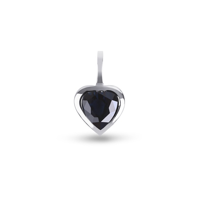 Pendentif Argent 925 Avec Saphir Blanc 37 Carats - Certifié AGL - Neuf Sans Emballage