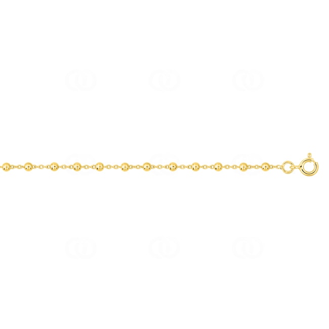 Ankerkette 375/9 K Gelbgold mit Kugeln 2.5mm - 9K573.4