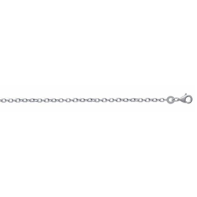 Collier forçat Argent 925 Rhodie 1.6mm - 55cm - KE-725052-925