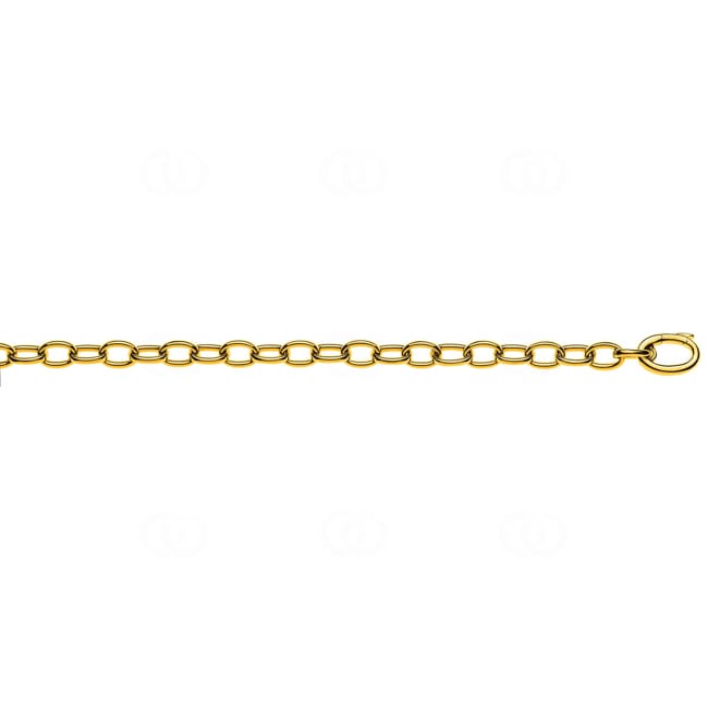 Oval Cable Chain 3/4-Solid 750/18 K Yellow Gold 6.0mm - CAN1022