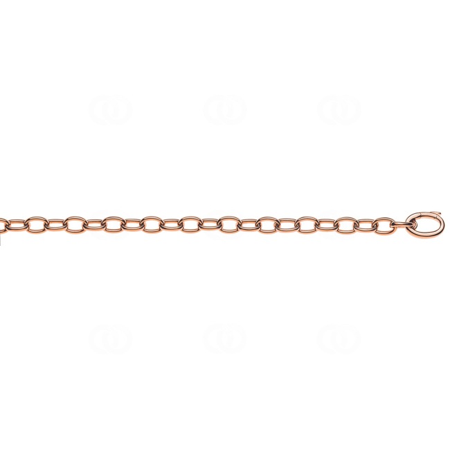 Collier forçat ovale 3/4-massif or rouge 750/18 ct 6.0mm - CAN3022