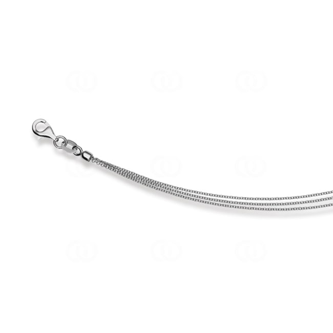 Round Cable Chain 750/18 K White Gold 0.6mm - 1242.04119