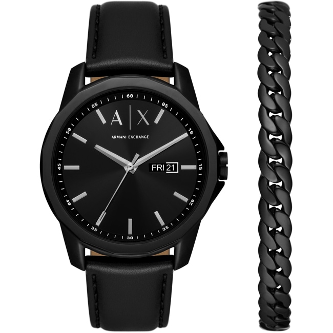 Armani Exchange Banks Day Date Set Black - AX7147SET