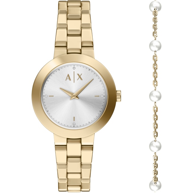 Armani Exchange Jackie Goldig / Silbrig Set - AX7185SET
