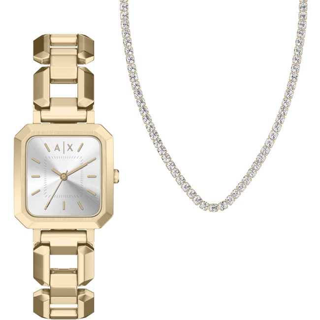 Armani Exchange Leila Goldig / Silbrig Set - AX7186SET