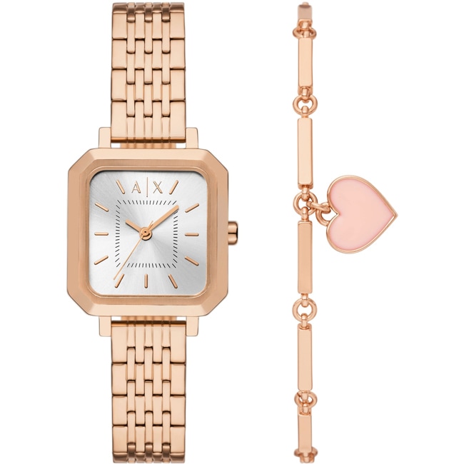 Armani Exchange Leila Rosé / Silbrig Set  - AX7164SET