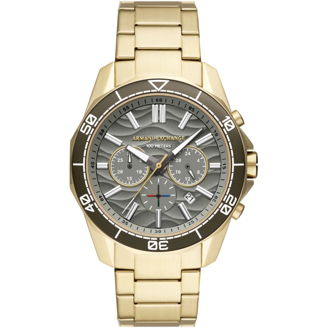 Armani Exchange Spencer Chronograph Goldig / Grau 44mm Armani Exchange Spencer Chronograph Goldig / Grau 44mm - AX1970