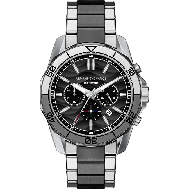 Armani Exchange Spencer Chronograph Silbrig / Schwarz 44mm - AX1973