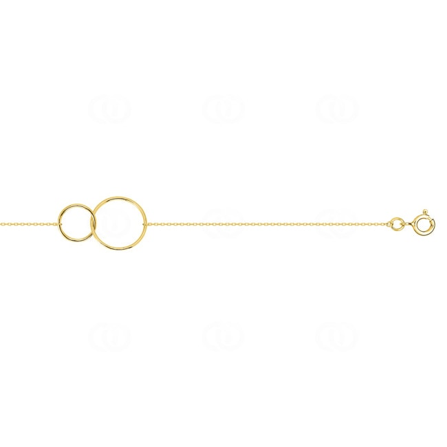 Armband 375/9 K Gelbgold Kreise - 9K7765-18