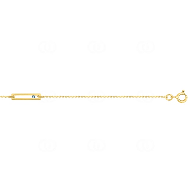 Armband 375/9 K Gelbgold mit Blautopas - 497042.T0