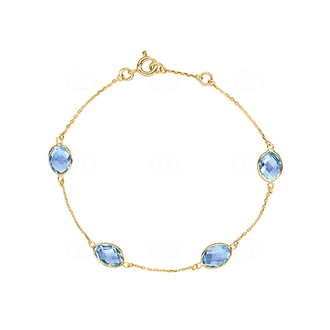 Armband 375/9 K Gelbgold mit Blautopasen - 69FM93JT