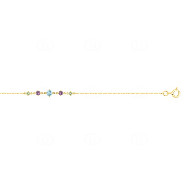 Armband 375/9 K Gelbgold mit Farbsteinen Armband 375/9 K Gelbgold mit Farbsteinen - 497286.V0