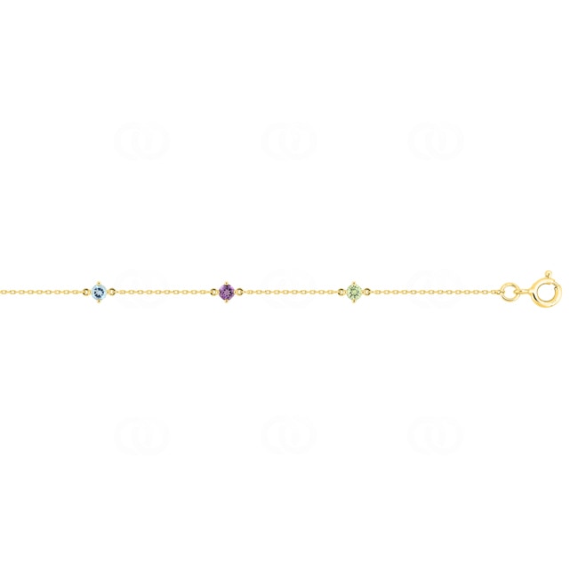 Armband 375/9 K Gelbgold mit Farbsteinen Armband 375/9 K Gelbgold mit Farbsteinen - 497287.V0