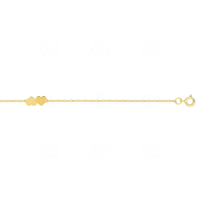 Bracelet 375/9 K Yellow Gold with Heart Bracelet 375/9 K Yellow Gold with Heart - 497160.00