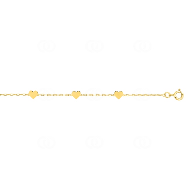 Bracelet 375/9 K Yellow Gold with Hearts - 497219.00