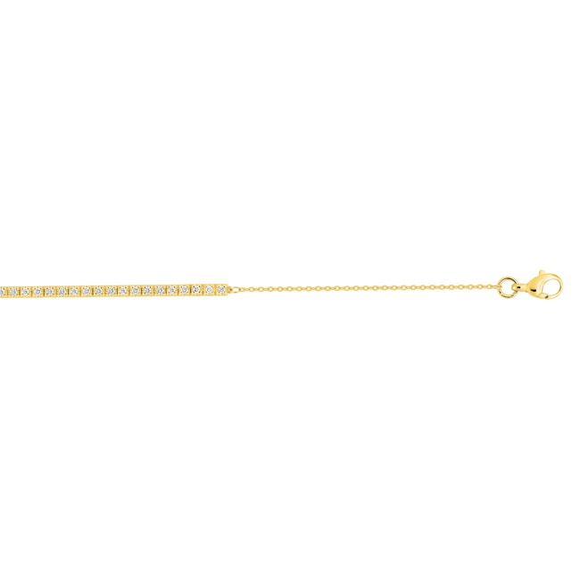 Armband 375/9 K Gelbgold mit Lab Grown Diamanten 0.25 ct - 9KLGD090Y